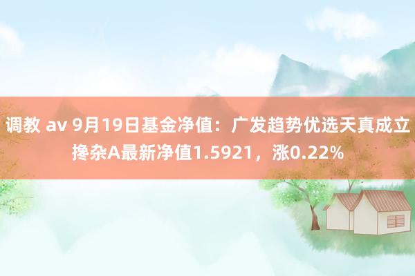 调教 av 9月19日基金净值：广发趋势优选天真成立搀杂A最新净值1.5921，涨0.22%