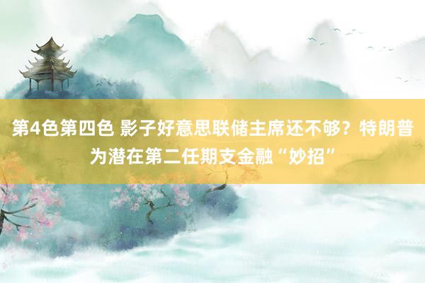 第4色第四色 影子好意思联储主席还不够？特朗普为潜在第二任期支金融“妙招”