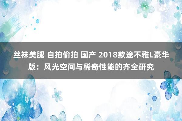 丝袜美腿 自拍偷拍 国产 2018款途不雅L豪华版：风光空间与稀奇性能的齐全研究