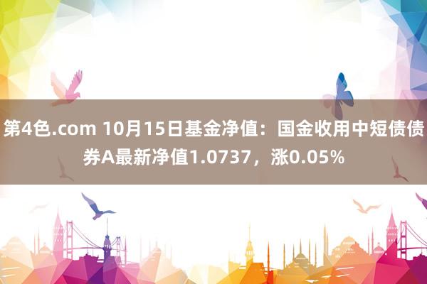 第4色.com 10月15日基金净值：国金收用中短债债券A最新净值1.0737，涨0.05%