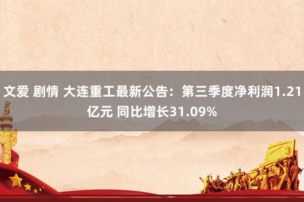 文爱 剧情 大连重工最新公告：第三季度净利润1.21亿元 同比增长31.09%