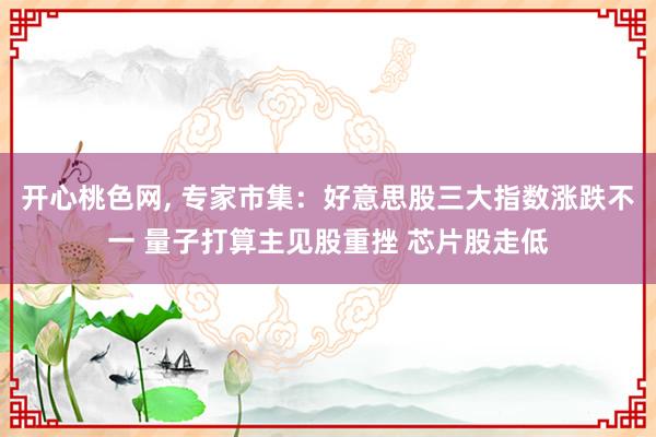 开心桃色网, 专家市集：好意思股三大指数涨跌不一 量子打算主见股重挫 芯片股走低