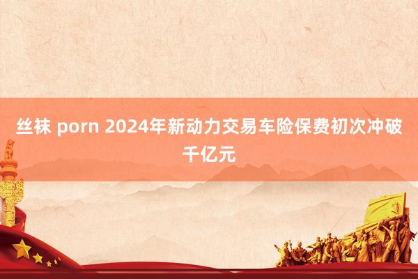 丝袜 porn 2024年新动力交易车险保费初次冲破千亿元